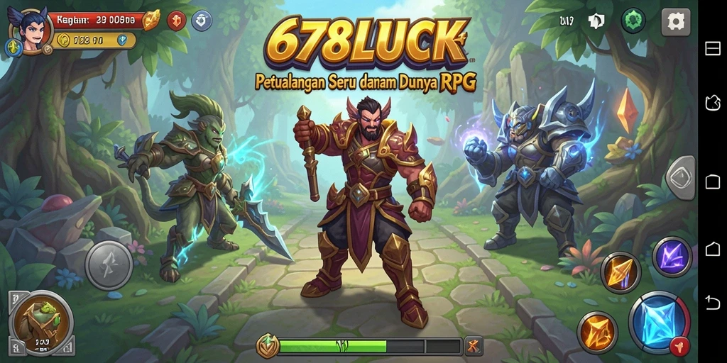 Screenshot utama 678LUCK menampilkan karakter dalam pertarungan epik.