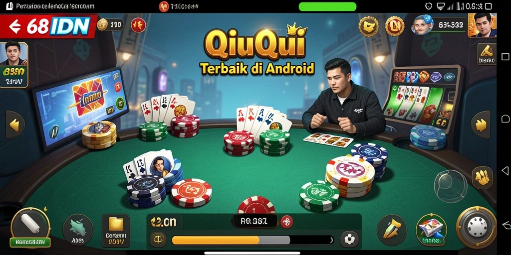 Screenshot utama 68IDN menampilkan aksi seru dalam permainan QiuQiu.