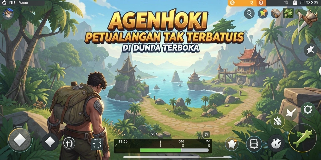 Tangkapan layar AGENHOKI menampilkan pemandangan yang menakjubkan dari dunia terbuka.