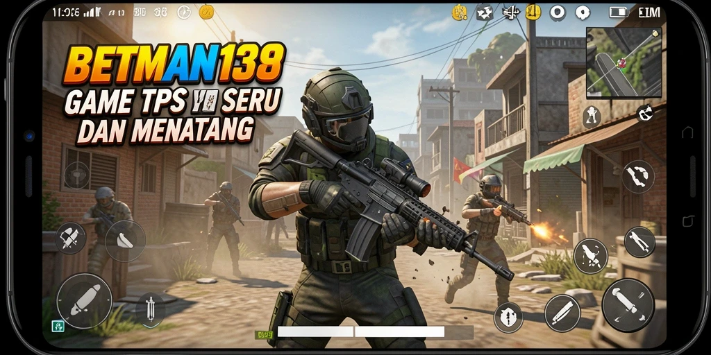 Tampilan aksi seru dalam gameplay TPS BETMAN138.