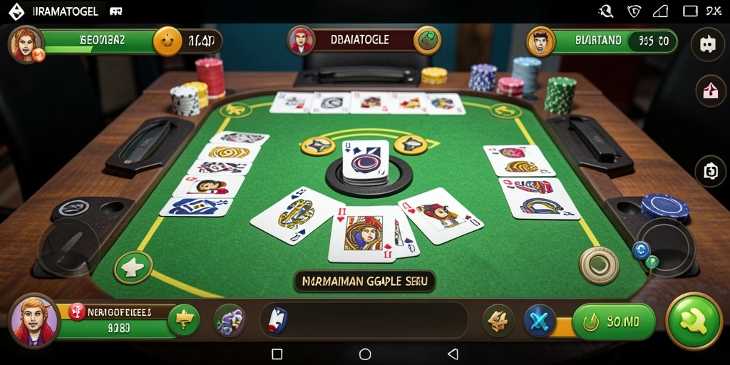 Tampak gameplay seru permainan Gaple di IRAMATOGEL.