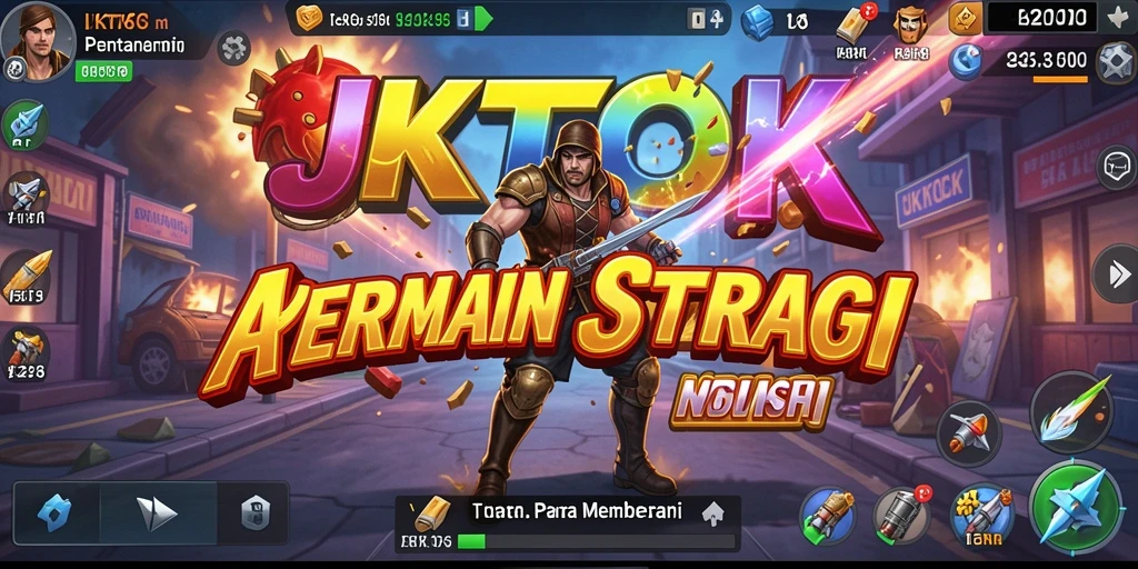 Tampilan gameplay JKTOK dengan strategi mendebarkan dan grafis menawan.