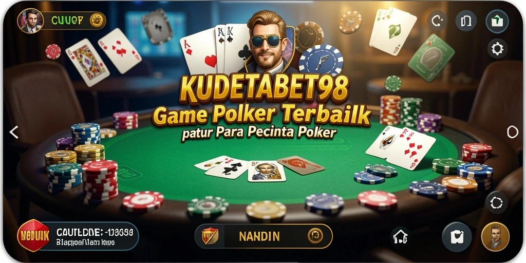 Tampilan gameplay seru di KUDETABET98, permainan poker yang mendebarkan.