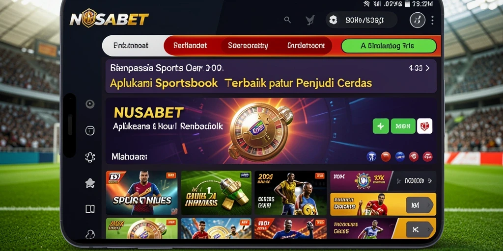 Tampilan utama NUSABET yang menarik dengan berbagai pilihan taruhan olahraga.