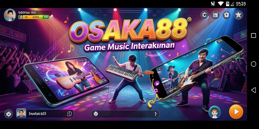 Tampilan gameplay OSAKA88 dengan berbagai tantangan musik yang mengasyikkan.