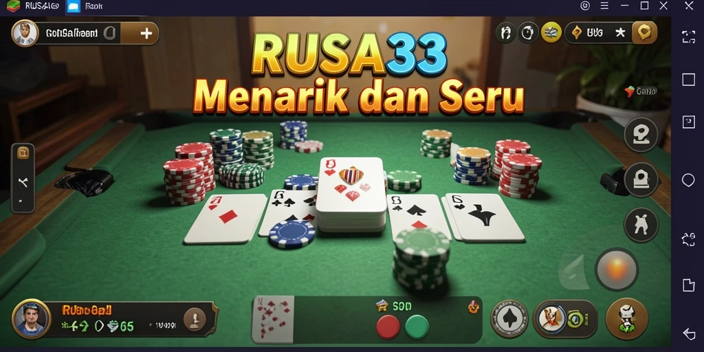 Tampilan menarik dari gameplay RUSA33 di Gaple.