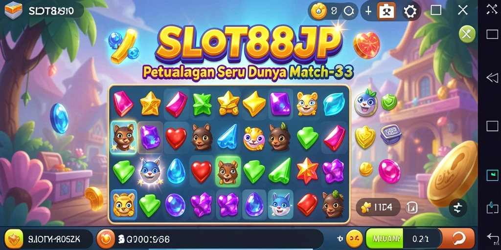 Menampilkan gameplay Match-3 yang seru dan menantang.