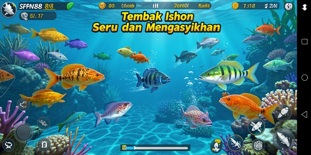 Gameplay seru SPN88 dengan aksi menembak ikan yang menarik.