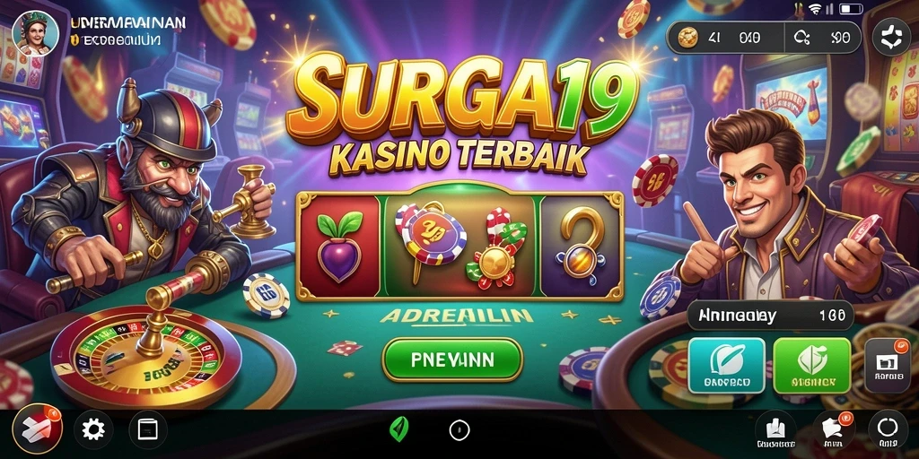 Tampilan menarik dari gameplay Kasino di SURGA19.